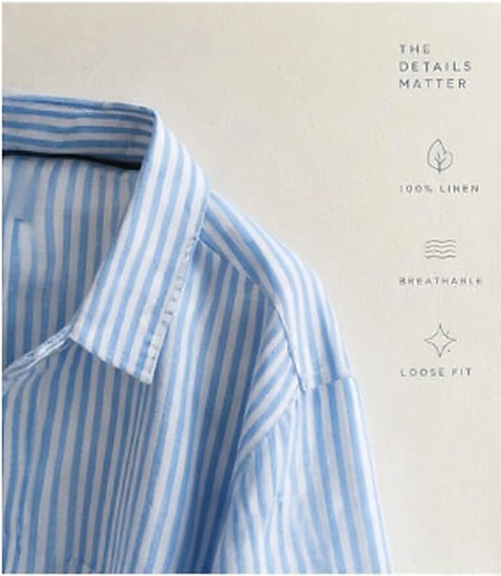Blue Lining Striped Linen Shirt thumbnail 5