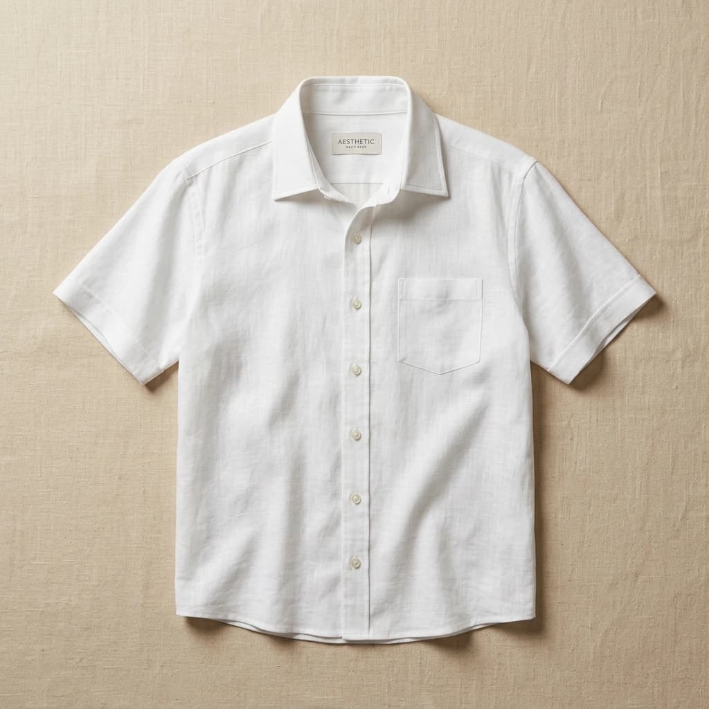 Crisp Pure White Linen Shirt — se7en® Linen Shirt