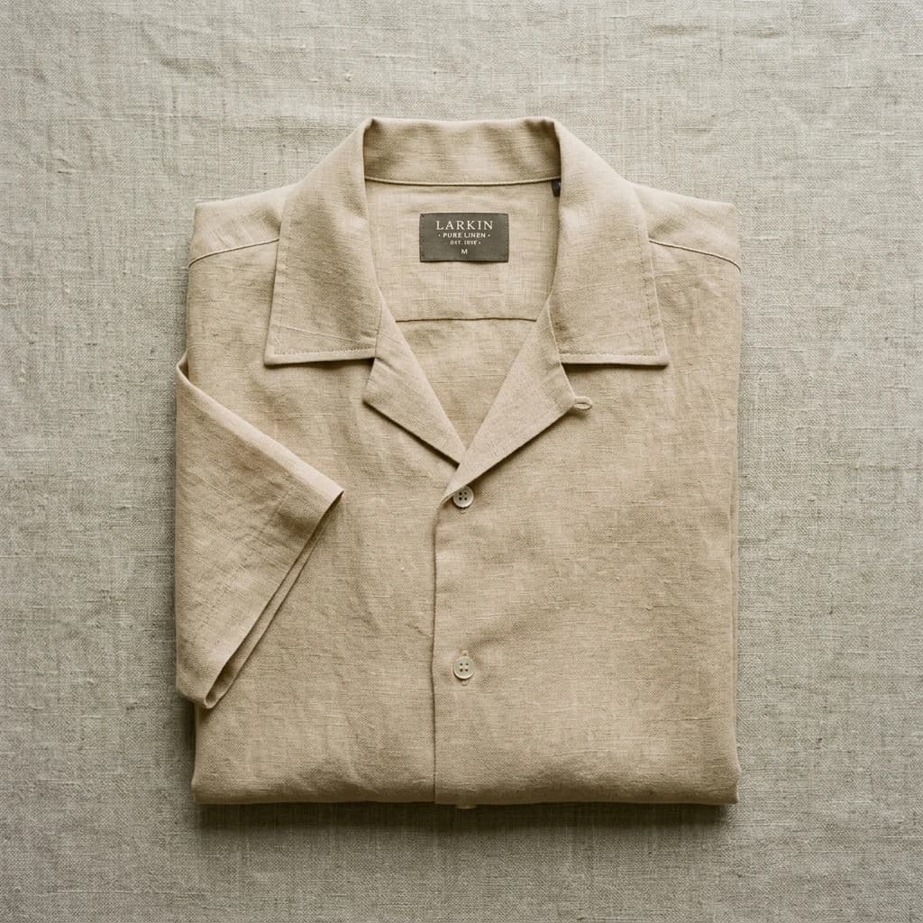 Warm Dune Beige Linen Shirt — se7en® Linen Shirt